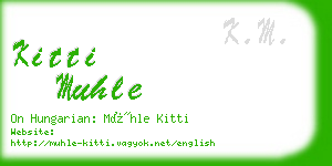 kitti muhle business card